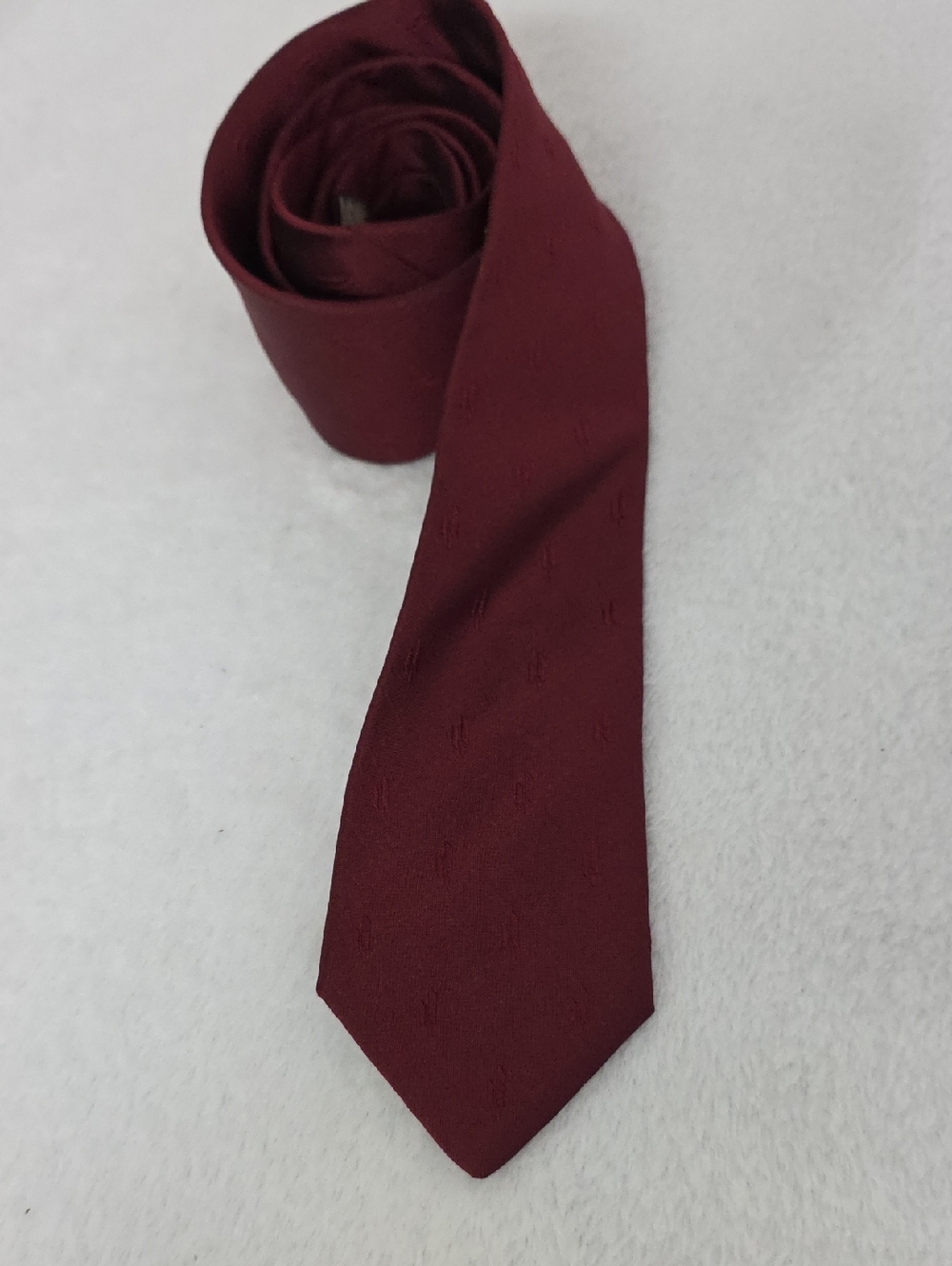 String Bean Silk Burgundy Necktie